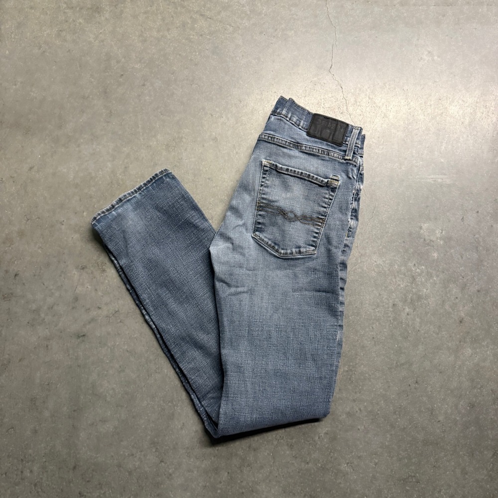 Denizen from Levis 232 Slim Straight Fit Distressed Blue Jeans Mens 29x32